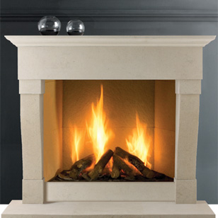 Limestone fireplaces at J Day Stoneworks