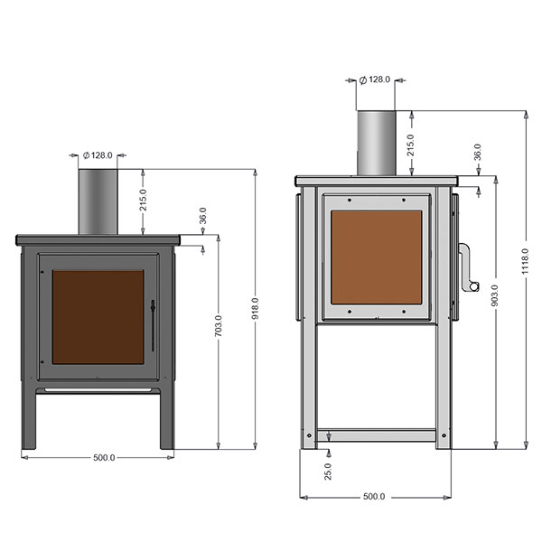 Pevex garden stove dimensions